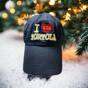 Black I Love EIS Tortola Ball Cap Hat Embroidered MV Sport 100% cotton Adjustabl